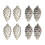 Pinecone Ornaments Rustic Brown 8pcs Shatterproof Plastic 2