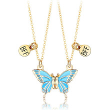 Friendship Necklace Creative Butterfly Pendant Chain. Necklace