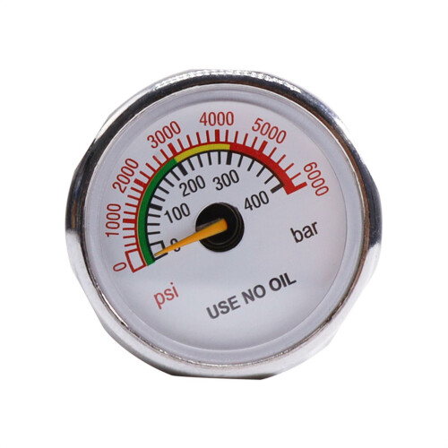 33mm6000Psi/400Bar1/8NPT Μετρητής πίεσης αερίου με οπίσθια αξονική σύνδεση με σπείρωμα 2