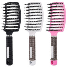 Pieces Vented Detangling Hairbrush Boar Bristle Curved Hairbrush Detangli