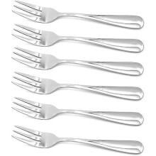 6 stainless steel forks, cake forks and fruit forks are dishwasher safe