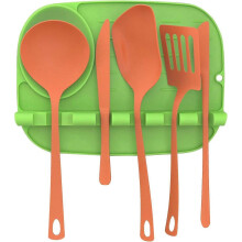 Spoon rest. Silicone spoon rest. Kitchen utensil rest for spoons. Ladle.