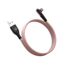 USB-C flytande silikon L-formad laddningskabel 1 m 2,4 A