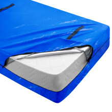 Housse de matelas pour déménagement et rangement - Tissu PE imperméable - Fermeture éclair résistante - 8 poignées de transport robustes (1