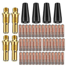 50PCS Flux Core Gasless Nozzle Tips Kit, Mig Welding Accessory