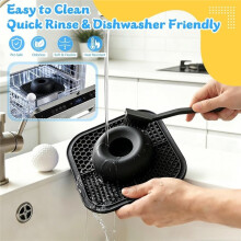 Slow Feeder Dog Bowls & Lick Mat for Liquid and Thick Treat, Anti-Slip Dog Lick Bowl with Interactive Rolling ,Black