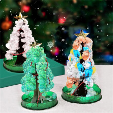 Sapin de Noël magique en cristal (lot de 3), kit de cadeaux originaux pour enfants, jouets éducatifs et festifs, décorations de Noël magiques en