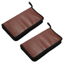 2X 80-Discs Portable LEder Aufbewahrungstasche mit Reissverschluss Aufbewahrungsbox fuer CD DVD Hard Disk Album -