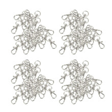 120Pcs Karabiner Swivel Schluesselanhaenger Silber Farbe