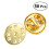 Αντικατάσταση πίσω καρφιτσών συμπλέκτη Lixi50pcs από ορείχαλκο με διακριτικά 1