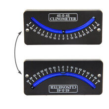 Compact ABS Inclinometer for Trail Hiking, Sailing, and Safety with Dual Scales 10-0-10