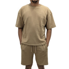 (PnB Sand Brown, L) Zara Mens Outfit 2 Piece Set Summer Casual Set