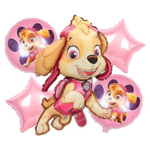 Lot de 5 ballons Skye Dog, ballons chiot, ballons sur le thème des chiens, ballons pour fête d'anniversaire, ballon Pat' Patrouille