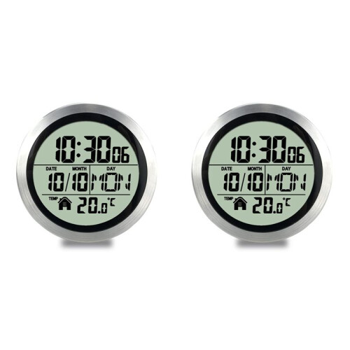 2X Digital Shower Clock Waterproof, Bathroom Timer Clock, Digital Kitchen Wall Clock, No Punching Suction Cup Clock