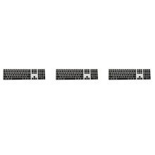 3X Tunnt Silikontangentbord Skin Cover Protector med Numerisk Knappsats för Black
