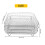 2pcs 8 Inch Air Fryer Rack Square Three Stackable Racks,Stainless Steel Multi-Layer Dehydrator Rack 9