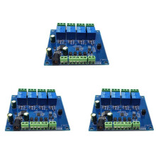 3X Modbus RTU 4-Vägs Relåmodul 7-24V Relåmodulomkopplare RS485/TTL In- och UtgåNg med Antireversskydd