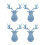 S SERENABLE2X4Pcs Julbestickspåse Fickficka Älgdesign för Jul och Vinter 2
