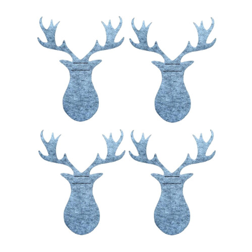 S SERENABLE2X4Pcs Julbestickspåse Fickficka Älgdesign för Jul och Vinter 1
