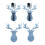 S SERENABLE2X4Pcs Julbestickspåse Fickficka Älgdesign för Jul och Vinter 5