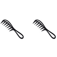 2X Wide Tooth Plastic Comb Detangler Curly Hair Salon Hairdressing Comb Massage for Hair Styling Tool