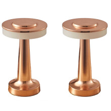 2X Touch LED Rechargeable Table Lamp Dining Table Bar Table Lamp Outdoor Small Night Lamp Decorative Table Lamp,Bronze