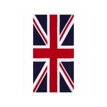 Serviette de plage 100 % coton imprimée drapeau britannique Union Jack