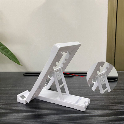 2X Desktop Tablet Computer Stand Multi-Stage Foldable Portable Desktop Student Learning Machine Stand for  (White)