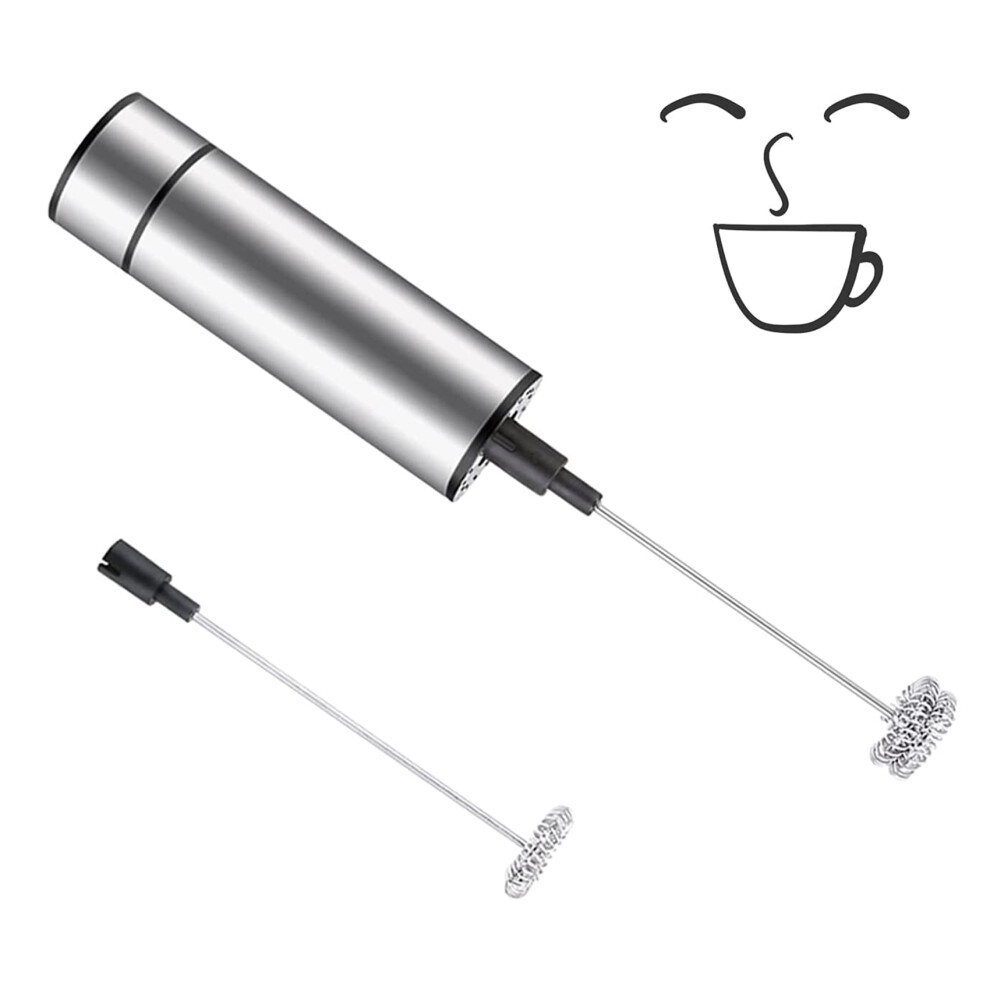 Milk Frother Handheld Battery-Powered Milk Frother With Base, Suitable For Milk Frothing Latte,Smoothie Drink Blender 6031327193575