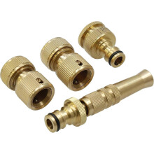 Complete 3/4 amp; Brass spray figin "plug, two sockets for 1/2 amp; hose" (15 mm) and nozz