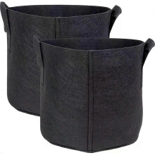 Intirilife 2x Nonwoven Planting Bags in 20 Liters - 5 Gallons - 30 x 25 cm -