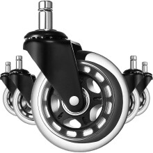 5pcs Office Chair Casters, 10x22mm Swivel Wheels for IKEA Chairs, 360 Quiet