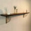 Gold Fan-Shaped Triangle Shelf Bracket Metal Floating Shelf Bracket, 2 Pack Wall 4