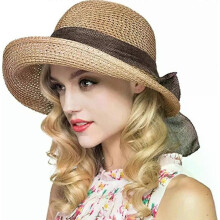 Sun hat women, straw hat women summer hat straw foldable UV protection cap wide