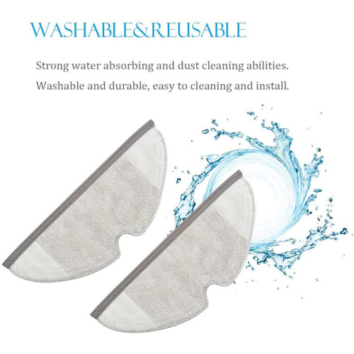 4 Pack Mops Pads Cloths for  E25 S5 E20 E25 C10 S50 Replacement Mopping Accessories Kit 2