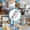 Double socket with switch and child protection - Adapter plug 3-way white - 4