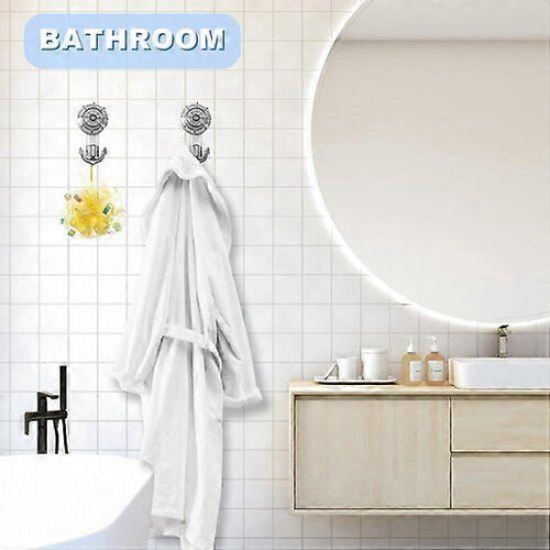 Suction Cup Hooks, Pack of 2 Suction Cups with Hooks, Extra Strong Suction Cups 1