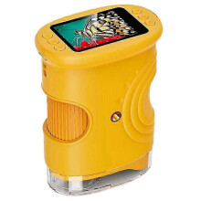 (Yellow) Handheld Microscope compatible Kids with 2In HD Screen 50-1000X Pocket Microscope Educational Birthday Gift compatible Children Yellow