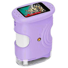 (Purple) Handheld Microscope compatible Kids with 2In HD Screen 50-1000X Pocket Microscope Educational Birthday Gift compatible Children Yellow