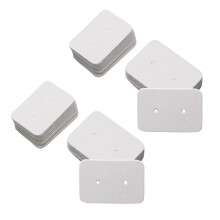 100 STÜCK Kleine Leere Papier Ohr Stecker Ohrring Display Karten Preisschild Etikett Schmuck Karten Halter (Weiß)