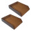 2X PU Leather Collection Letter Tray, Document Desk Organizer,Stackable Office File Document Tray Holder (Brown) 1