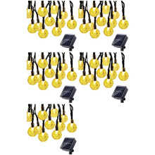 5X 8 Modes Solar Light Bulbs Crystal 5M LED String Lights Fairy Lights Garlands for Christmas Party Outdoor