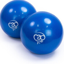 (1kg) Fitness Mad Soft Pilates Weights Pair 0.5kg Blue Hand Weights Soft PVC Pilates Exercise Balls