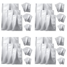 100 Stück 3 Größen Mylar Aluminiumfolienbeutel, Folie Flache Heißsiegelbeutel Aufbewahrungsbeutel Beutel für Lebensmittel Kaffee Teebohnen
