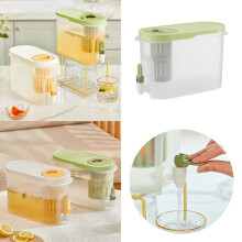 Distributeur de boissons pour réfrigérateur, récipient pour boissons liquides pour fêtes, pichet d'eau froide de 1 gallon, support à limonade,