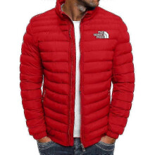 (L, red) Autumn Winter Men Down Jacket Cotton Soft High Quality Man Down Jackets Leisure Male Clothes Coat