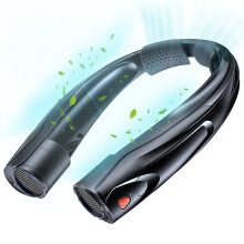 (Black) 2026  Portable Neck Fan, USB Rechargeable Personal Fan, 3000Mah*2 Battery Power, Battery Life of 6-20 Hours