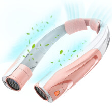 (pink) 2026  Portable Neck Fan, USB Rechargeable Personal Fan, 3000Mah*2 Battery Power, Battery Life of 6-20 Hours