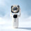 (Glacier White) Portable Handheld Ice Pack Cooling Fan, Foldable Fast Cooling High-Speed Fan, USB Charging Includes Neck Strap, 1