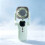 (Light Blue) Portable Handheld Ice Pack Cooling Fan, Foldable Fast Cooling High-Speed Fan, USB Charging Includes Neck Strap, 1